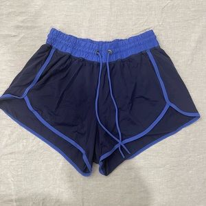 L. L. Bean Renew Swimwear, Shorts in navy blue, size small.